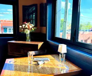 sunlit dining room