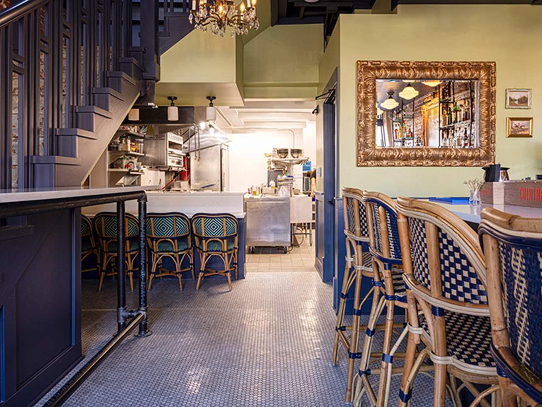 downstairs dining area at The Parker Hollow